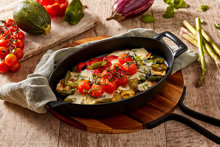 Verduras Asadas con Provolone